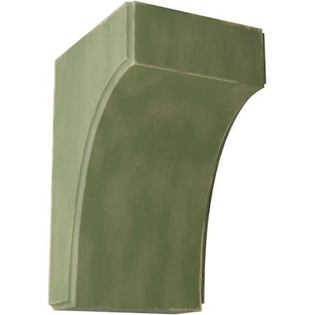 Ekena Millwork 3 1/2"W x 4"D x 6"H Clarksville Wood Vintage Decor Bracket, Restoration Green BKTWD04X04X06CVGR